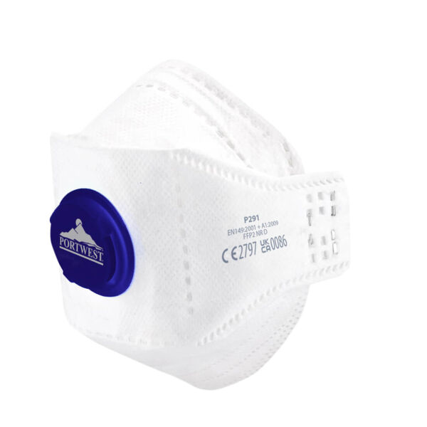 EAGLE FFP2 Valved Dolomite Fold Flat Respirator (10 Per Pack) Thumbnail