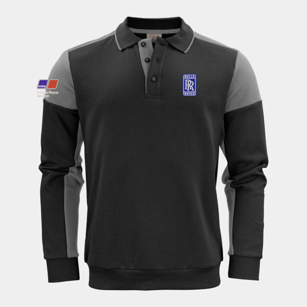 Long Sleeve Polo Sweatshirt Thumbnail