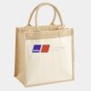 Cotton Pocket Jute Midi Tote Thumbnail